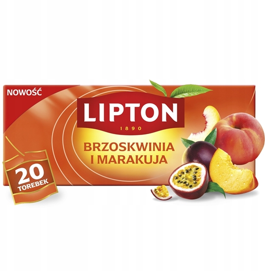 Picture of Herbata LIPTON owocowa, brzoskwinia i marakuja, 20 torebek