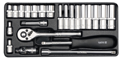 Picture of Instrumentu komplekts Yato YT-14421; 1/4''; 23 gab.