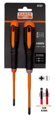 Изображение Insulated screwdriver set ERGO™ Combi slim 2 pcs - SL5/PZ1; SL6/PZ2 - 1000V VDE
