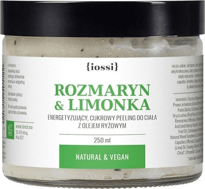 Attēls no Iossi Cukrowy peeling do ciaa Rozmaryn & Limonka z olejem ryowym 250ml