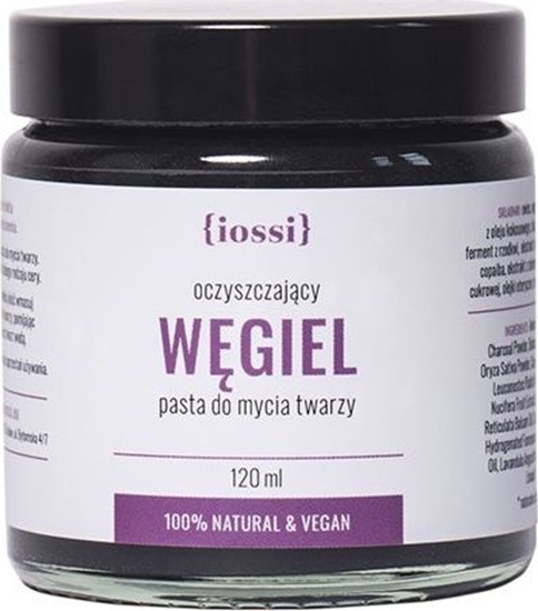 Picture of Iossi Wgiel pasta oczyszczajca do mycia twarzy z wglem aktywnym, algami i zielon herbat 120ml