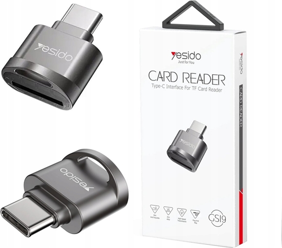Picture of Yesido yesido GS19 Czytnik Kart OTG Type-C - Micro SD, BLACK / CZARNY