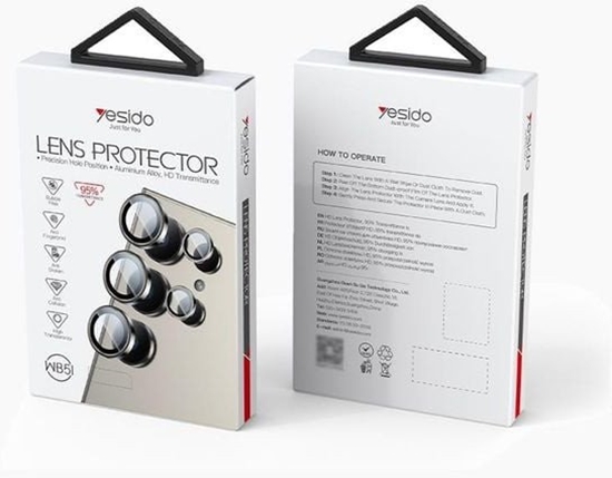 Изображение yesido Lens Protector WB51 Samsung S24/ S24 Ultra, BLACK / CZARNY