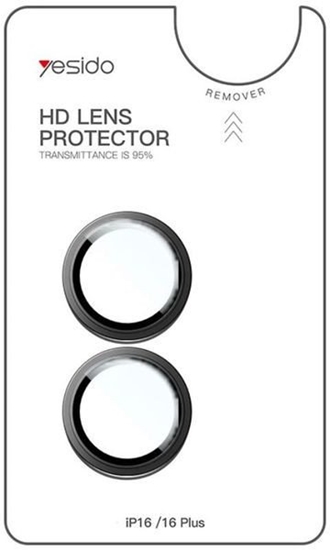 Изображение yesido Lens Protector WB54 iPhone 16 / 16 Plus, BLACK / CZARNY