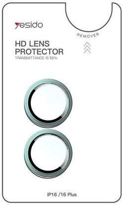 Изображение yesido Lens Protector WB54 iPhone 16 / 16 Plus, LIGHT GREEN / J. ZIELONY