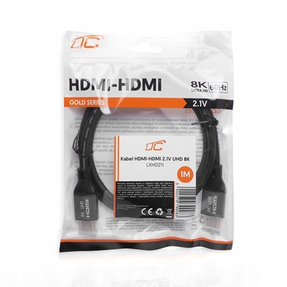 Изображение Kabel HDMI-HDMI (v2.1 | 8K | 1 m) czarny