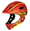 Attēls no Kask rowerowy fullface dziecicy Wozinsky z tyln lampk USB S - czerwono-óty