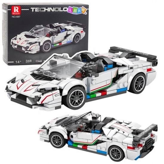 Изображение Klocki Konstrukcyjne Samochód Sportowy Kabriolet SVJ Biay 348 el.