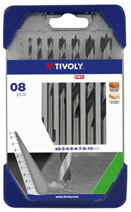 Attēls no Koka urbju komplekts Tivoly Clipster PRO; 2-10 mm; 8 gab.