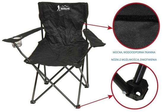 Picture of KRZESO TURYSTYCZNE SKADANE 50X50X80CM CZARNE