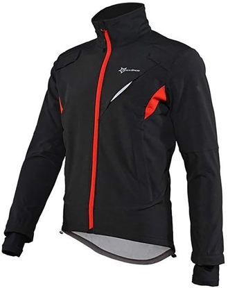 Picture of Kurtka sportowa wiatroszczelna rowerowa kolarska do -10C rozmiar L - czarna Kurtka sportowa wiatroszczelna rowerowa kolarska do -10C rozmiar L - czarna