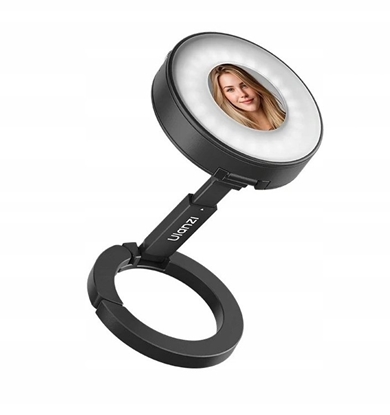 Attēls no Lampa Lampka Led + Lusterko Magnes Magsafe Do Telefonu Selfie Vlog Ulanzi / Ml05 / Czarny