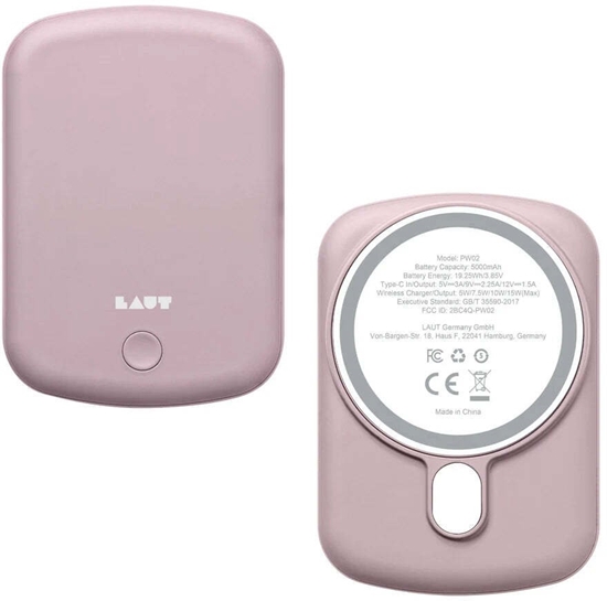 Picture of LAUT POWER CHARGE HANDY Pink Powerbank comp.e with MagSafe
