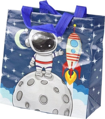 Picture of LeanToys Torba Prezentowa Kosmos Granatowa 23cm x 22cm x 10cm