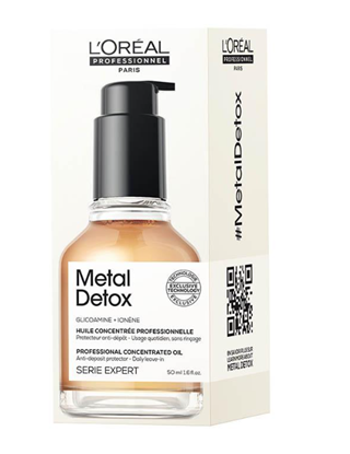 Attēls no L'Oreal Professionnel, Serie Expert Metal Detox, Glicoamine + Ionene, Hair Oil Treatment, Anti-Deposit Protector, 50 ml