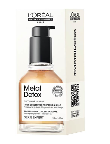 Picture of L'Oreal Professionnel, Serie Expert Metal Detox, Glicoamine + Ionene, Hair Oil Treatment, Anti-Deposit Protector, 50 ml