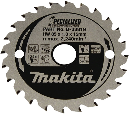 Изображение Makita B-33819 SPECIALIZED Saw Blade 85x15x24Z
