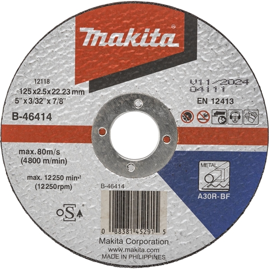 Изображение Makita B-46414 cutting disk 125x2,5mm steel