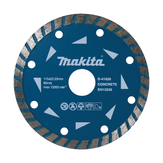 Изображение Makita MAKITA TARCZA DIAMENTOWA 125x22,23mm TURBO (NA SUCHO) BETON