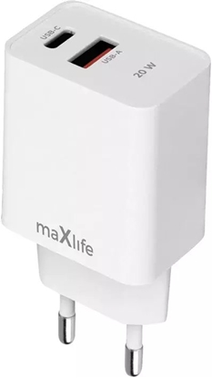 Picture of Maxlife adowarka sieciowa PD QC MXTC-13-20AC 1x USB-C 1x USB 20W biaa