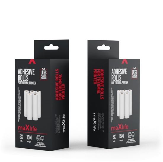 Изображение Maxlife zestaw rolek samoprzylepnych do drukarki termicznej