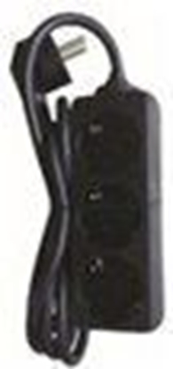 Picture of MicroConnect 3-way Schuko Socket 5M Black - GRU0035B