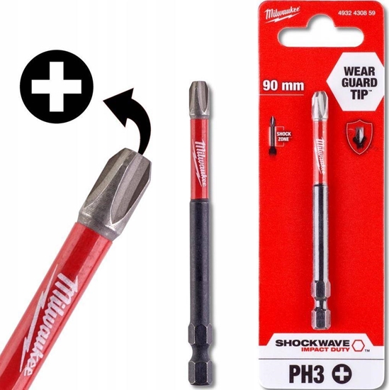 Изображение Milwaukee BIT SHOCKWAVE PH3 90MM-1SZT.