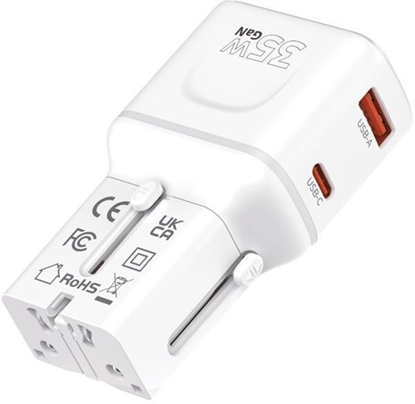 Attēls no Mobile Origin 35W Travel Adapter, EU/US/UK/AU PW25, white