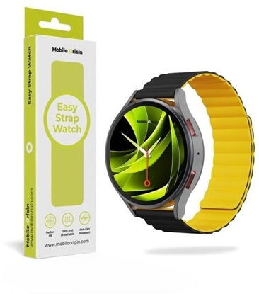 Attēls no Mobile Origin Easy Strap Magnetic Watch 22mm Black/Yellow