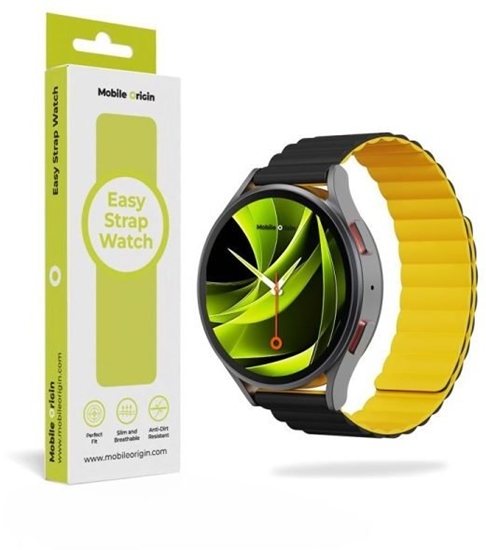 Picture of Mobile Origin Easy Strap Magnetic Watch 22mm Black/Yellow