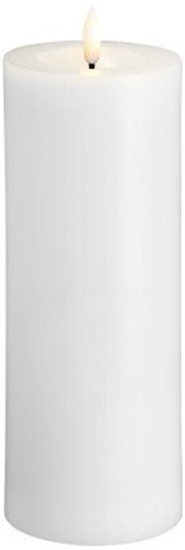Изображение Moods & More MM LED pillar candle, Silk, Melted, Classic white, 74x200 mm