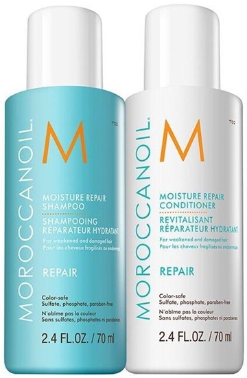 Picture of Moroccanoil Moisture Repair Travel Duo Odbudowujcy Zestaw Do Wosów Szampon 70Ml + Odywka - 70Ml