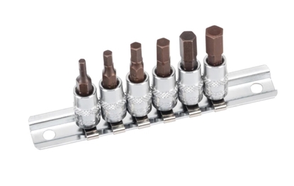 Picture of Muciņu ar uzgaļiem komplekts Condor Werkzeug C24002; 1/4''; 3-8 mm; 6 gab.