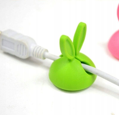 Picture of Organizer OEM ORGANIZER DO KABLI ZESTAW 4SZT., GREEN / ZIELONY