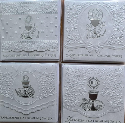 Picture of Panorama Zaproszenia Komunia kwadrat 5szt