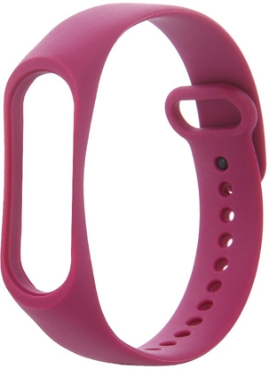 Изображение Pasek silikonowy do Xiaomi Mi Band 3 / 4 malinowy