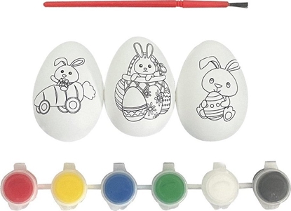 Изображение Pisanki do malowania z farbkami 3szt