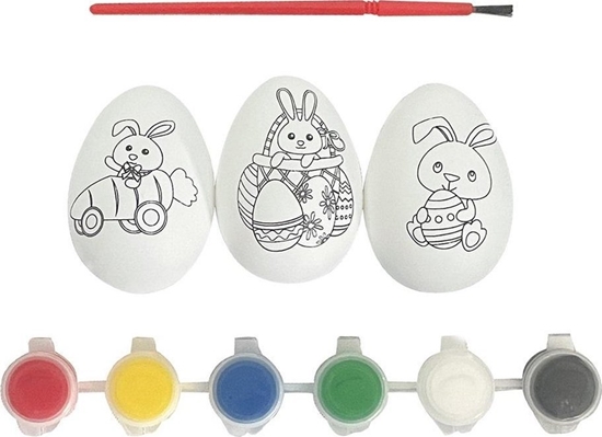 Picture of Pisanki do malowania z farbkami 3szt