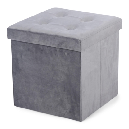 Изображение POUF MATEO TUFTING 38X38X38CM GREY