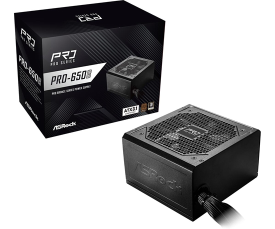 Picture of Power Supply|ASROCK|ATX|PC|100 - 240 V|650 W|PRO-650B