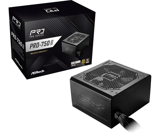 Picture of Power Supply|ASROCK|ATX|PC|100 - 240 V|750 W|PRO-750G