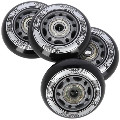 Picture of PU 64x24 82A BLACK N (4 gab.) + ABEC-9  (8 gab.) SET NILS EXTREME