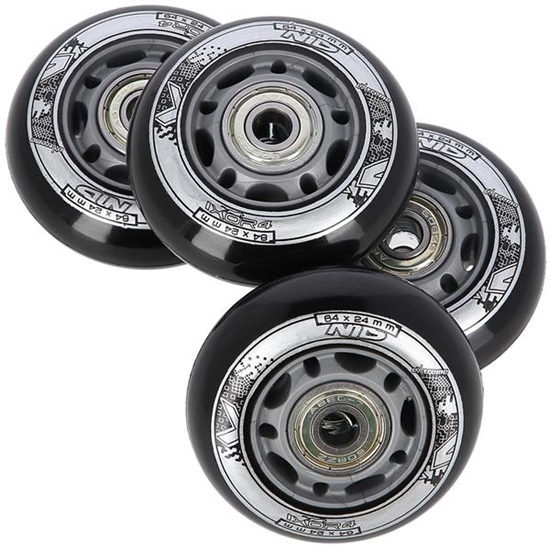 Picture of PU 64x24 82A BLACK N (4 gab.) + ABEC-9  (8 gab.) SET NILS EXTREME