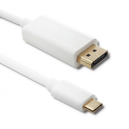 Picture of Qoltec Displayport Alternate mode | USB 3.1 type C male | Displayport male | 5K | 1m