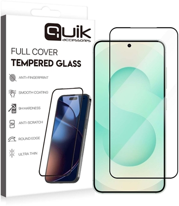 Attēls no Quik Accessories Full Cover Tempered Glass for Samsung Galaxy A17