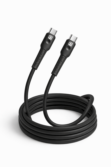 Picture of Quik Accessories QK-1011 Soft Silicone 60W Charging & Data Cable USB-C to USB-C 1m