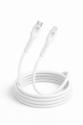 Picture of Quik Accessories QK-1022 Soft Silicone 27W Charging & Data Cable USB-C to Lightning 1m
