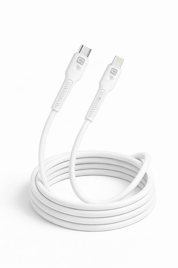 Picture of Quik Accessories QK-1022 Soft Silicone 27W Charging & Data Cable USB-C to Lightning 1m