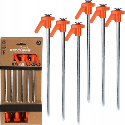 Изображение Redcliffs LEDZIE DO NAMIOTU 21CM KPL. 6SZT METAL PLASTIK REDCLIFFS