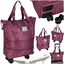 Picture of RoGer Foldable Travel Bag With Wheels Purple